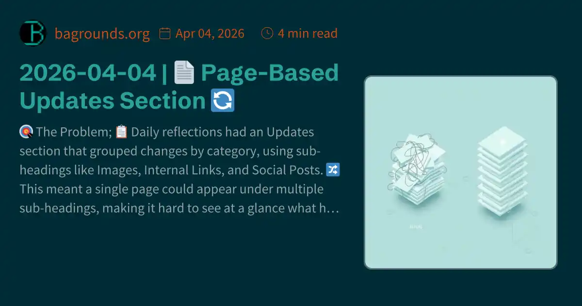 2026-04-04 | 📄 Page-Based Updates Section 🔄