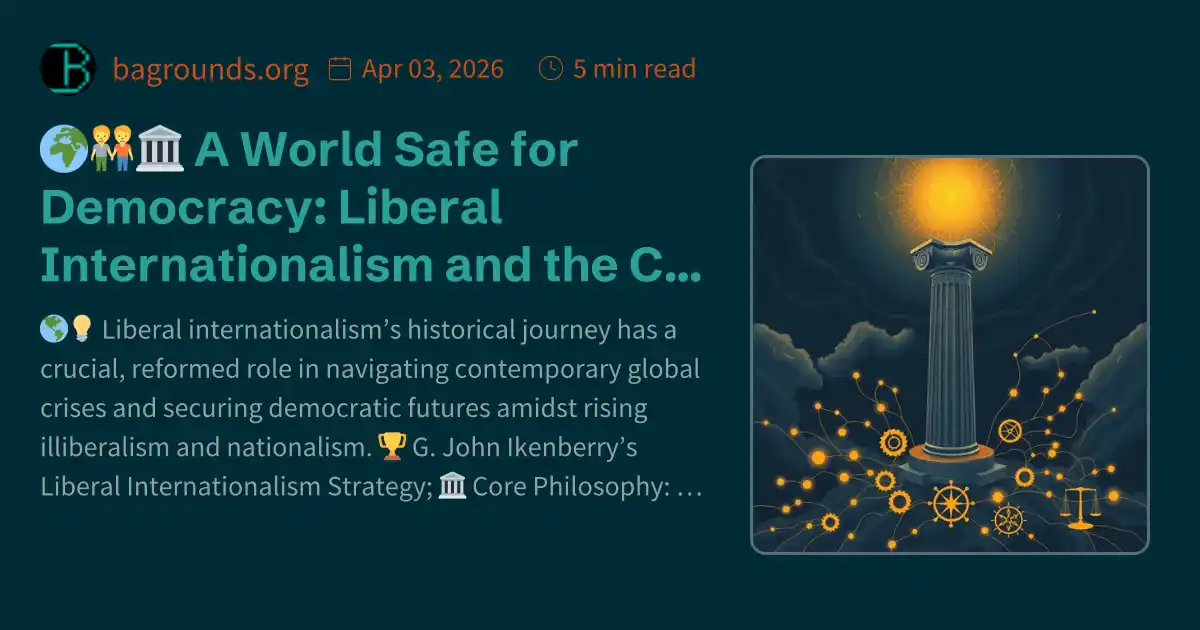 🌍🤝🏛️ A World Safe for Democracy: Liberal Internationalism and the ...