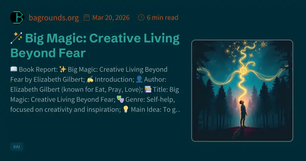 🪄 Big Magic: Creative Living Beyond Fear