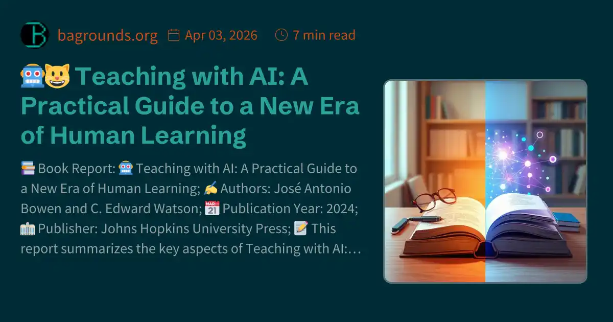 🤖🧑‍🏫 Teaching with AI: A Practical Guide to a New Era of Human Learning
