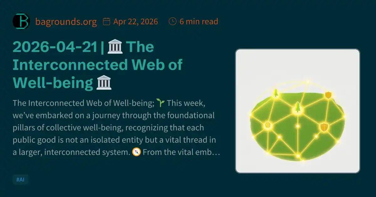 Vital Threads 2026-04-21 | 🏛️ The Interconnected Web of Well-being 🏛️
