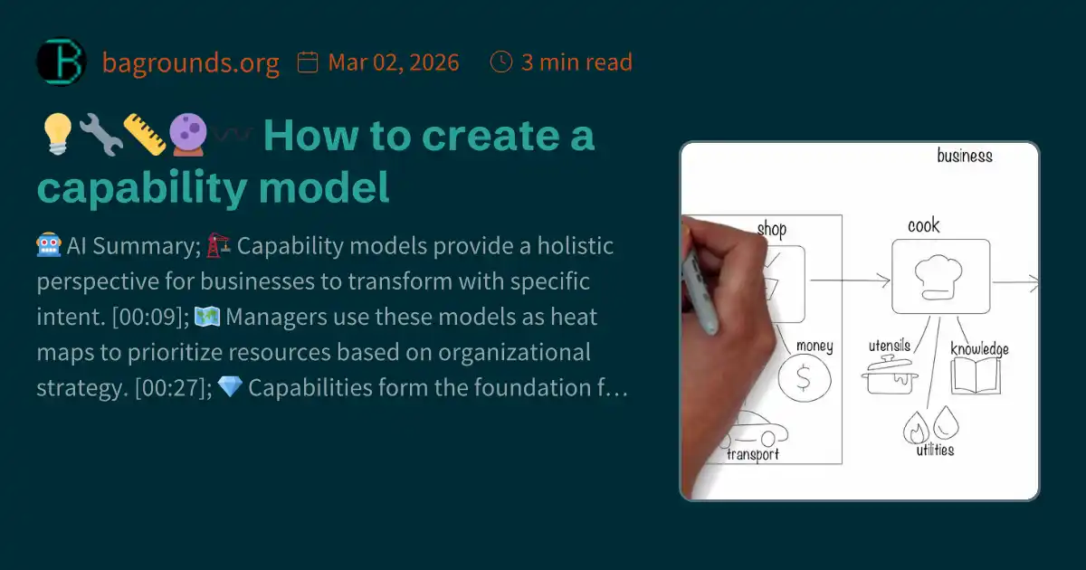 💡🔧📏🔮〰️ How to create a capability model