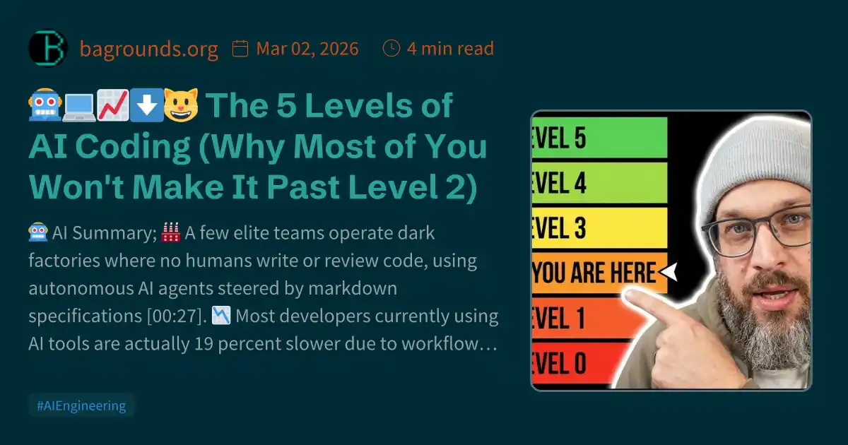 🤖💻📈⬇️2️⃣ The 5 Levels of AI Coding (Why Most of You Won't Make It Past ...