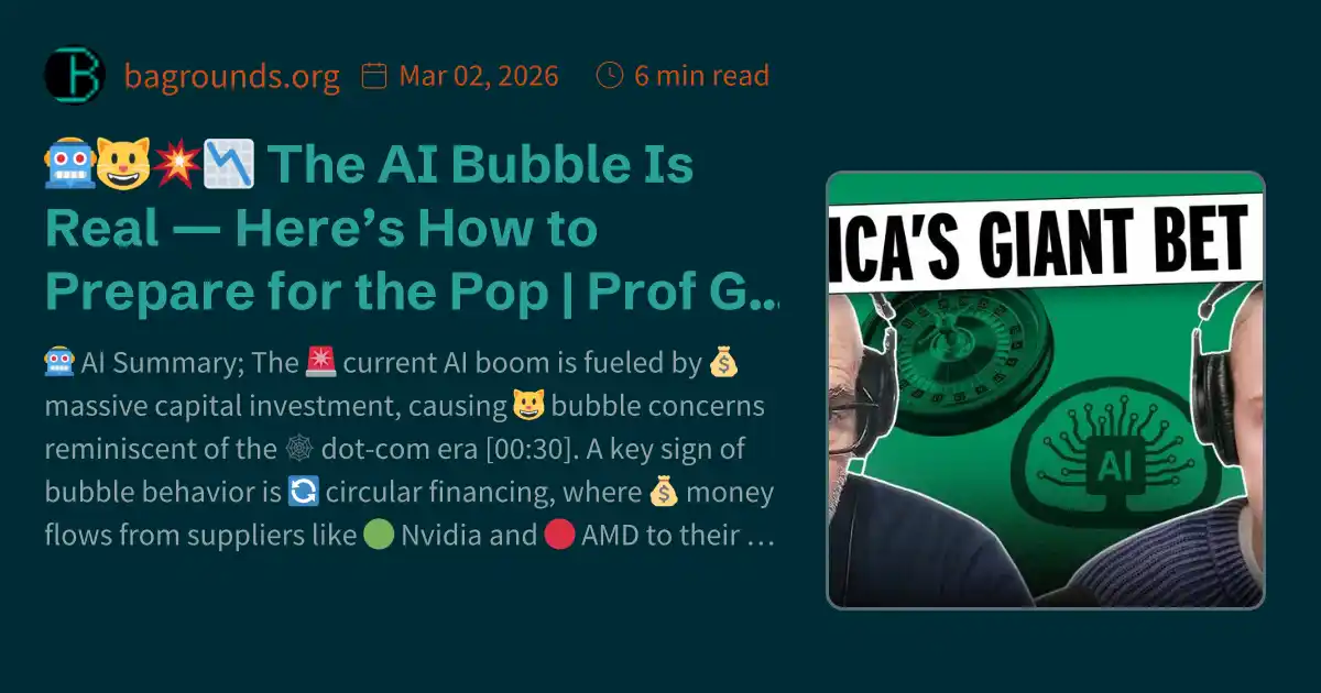 🤖🫧💥📉 The AI Bubble Is Real — Here’s How to Prepare for the Pop | Prof G ...